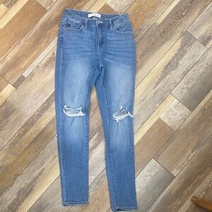 KanCan Medium Blue Ripped Skinny Jeans